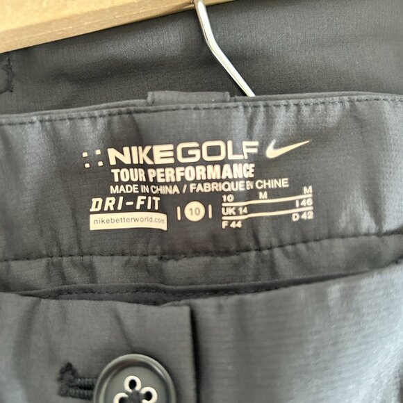 NWT Nike Golf Pants 10 Black Crop Tour Performance UV Dri Fit Active - Picture 8 of 9
